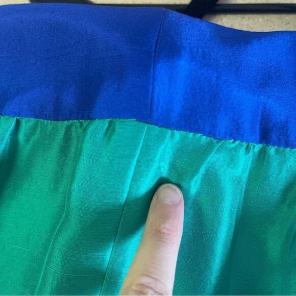 J. Crew 100% Silk Jackaroo Shantung Ombré Midi Dress Size 8 - Picture 12 of 12
